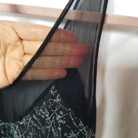 NWT Christopher Kane 100% silk black chiffon dress size 12 - Picture 6 of 8